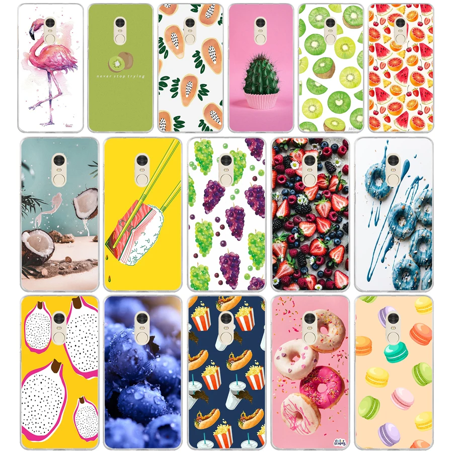 Чехол для телефона 141FG из мягкого силикона и ТПУ с изображением ананаса цветов