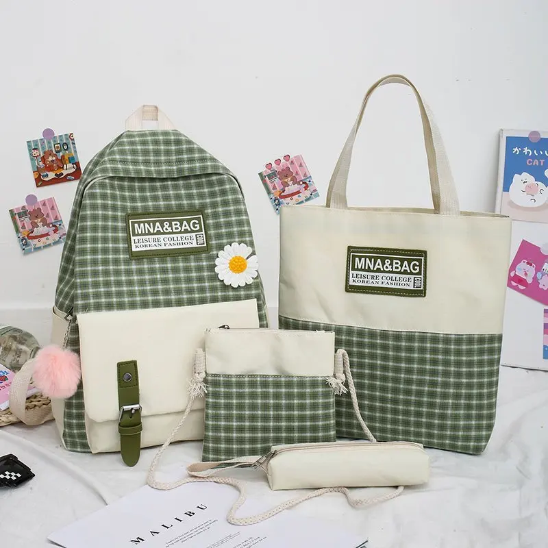 Школьный и студенческий рюкзак новый холщовый для отдыха на открытом воздухе