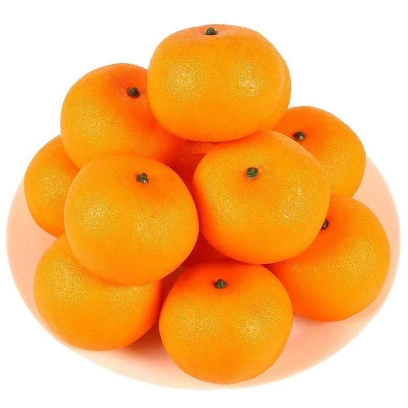 

Simulation Yellow Orange Foam Particles Green Orange Fake Fruit Orange Model Photography Early Education Props