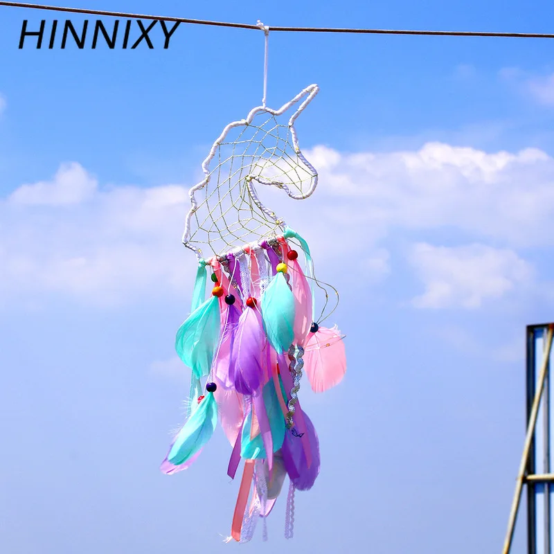 Hinnixy Ловец снов ночные светильники для девочек Декор спальни Подвесная лампа
