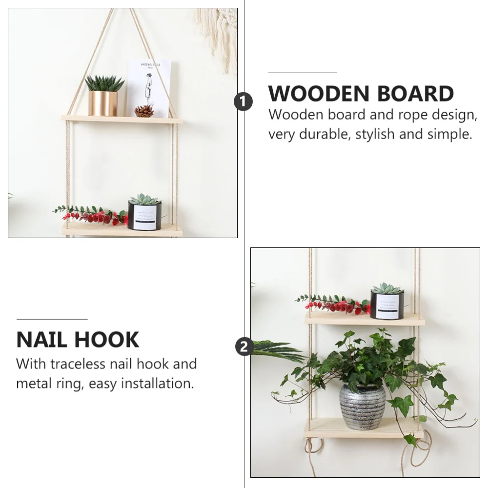 

Wall Hanging Planter Nordic Style Wooden Plant Pot Holder Wall Hanging Decor