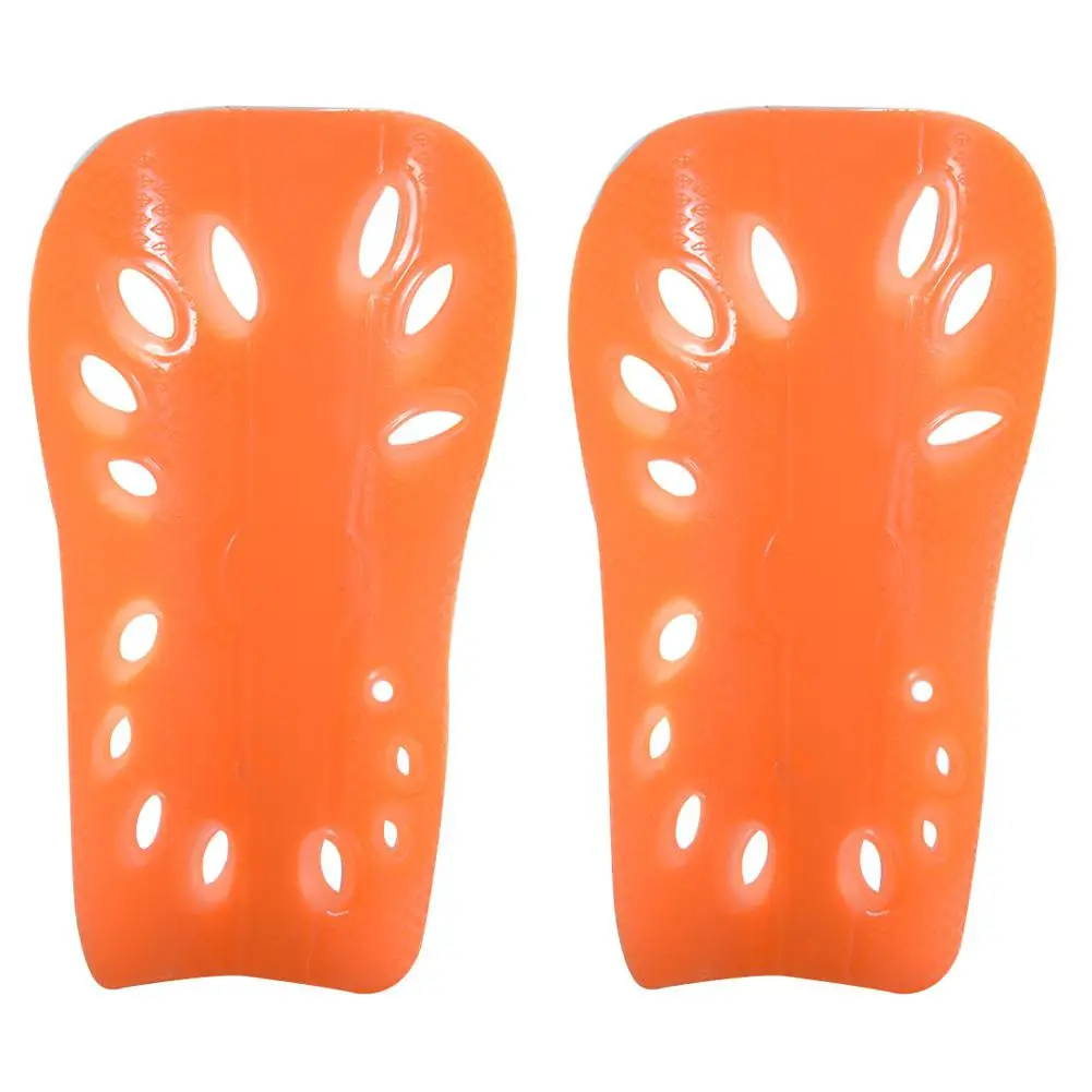 Children orange 1 пара футбольные щитки для голени мягкие футбольные дышащие защитные щитки для ног защитные накладки для ног для спорта на открытом воздухе - Цвет: Children orange