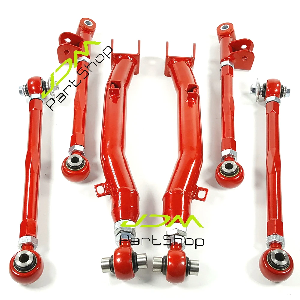 Красный комплект подвески передние и задние рычаги управления для Subaru Impreza GDBC GC8