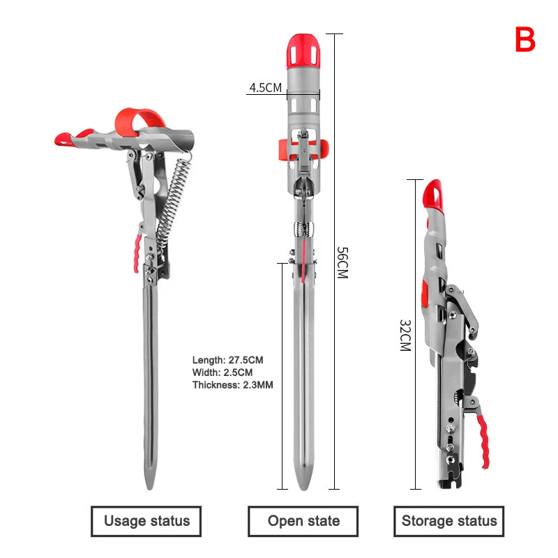 High Quality Stainless Steel Fishing Rod Holder with Automatic Tip-Up Hook Setter Spring Tool MD88 | Красота и здоровье