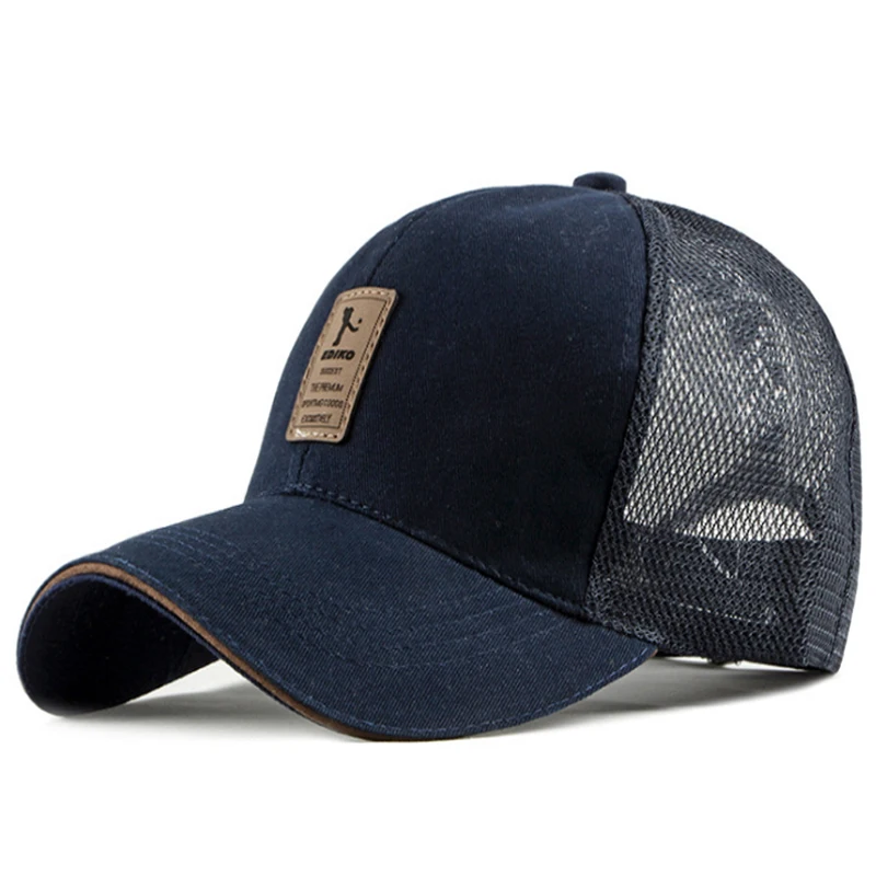 

New Fashion Hollow Design Mesh Caps Women's Summer Sun Hats Outdoor Men Sports Baseball Cap Adjustable Breathable Caps Wholesale
