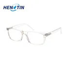 Модные прозрачные удобные пресбиопические очки Henotin, пластиковая круглая оправа, супердоступные очки для чтения с диоптриями 0-600
