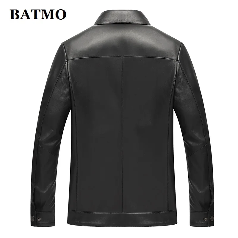 BATMO мужские Куртки из натуральной кожи, мужские тонкие Куртки из натуральной овчины, большие размеры 19033