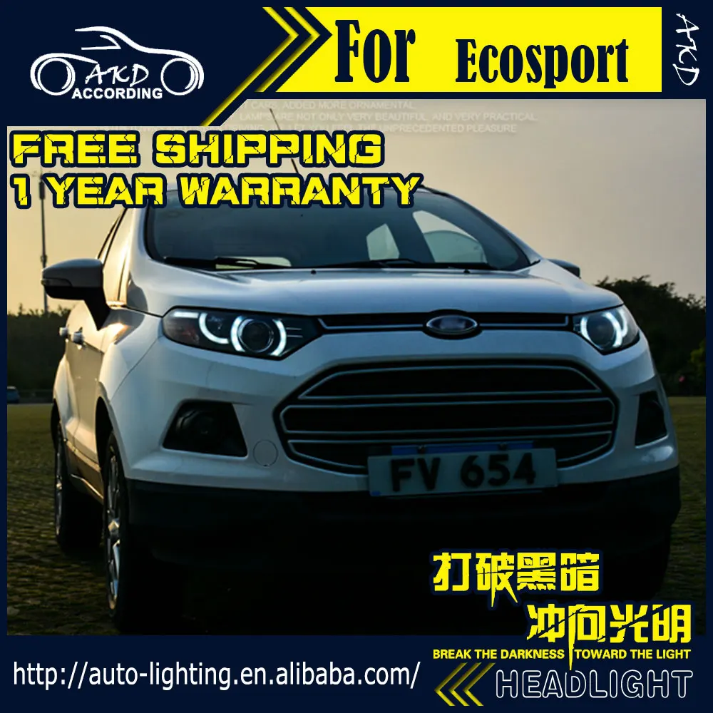 AKD автостайлинг фары в сборе для Ford Ecosport светодиодный ные 2014 сонар DRL H7 D2H Hid опция