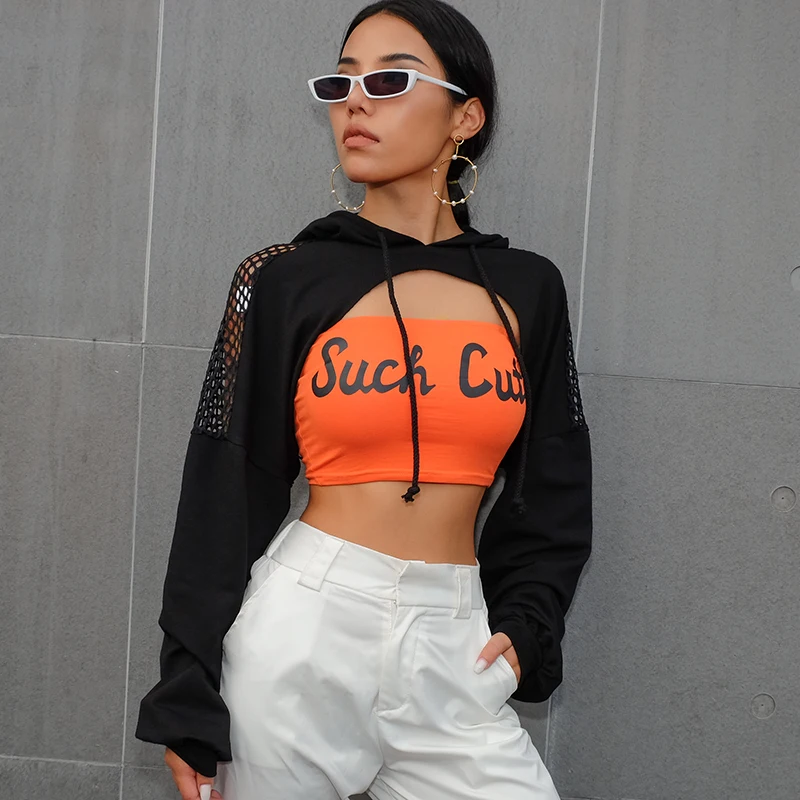 Новая Женская толстовка с длинным рукавом в сетку женские джемперы и толстовки