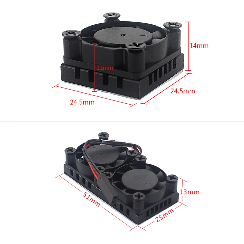 Raspberry Pi 4 ABS Чехол коробка серый серебряный защитный корпус + двойной вентилятор