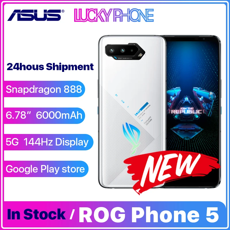 

Смартфон ASUS ROG Phone 5, игровой телефон с глобальной прошивкой, 12 Гб 256 ГБ, 5G, Snapdragon 888, HD экран 6,78 дюйма, Bluetooth 5,2, быстрая зарядка 65 Вт