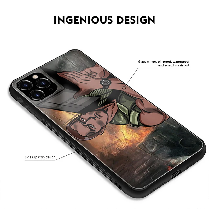Чехол из закаленного стекла для IPhone 11 Pro Max XS XR X 8 7 6 6S Plus с рисунком Арнольда
