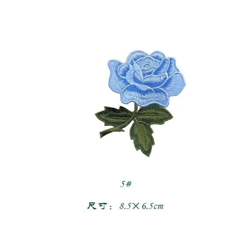 Новая Цветочная нашивка на воротник с красными розами Милая Аппликация значок