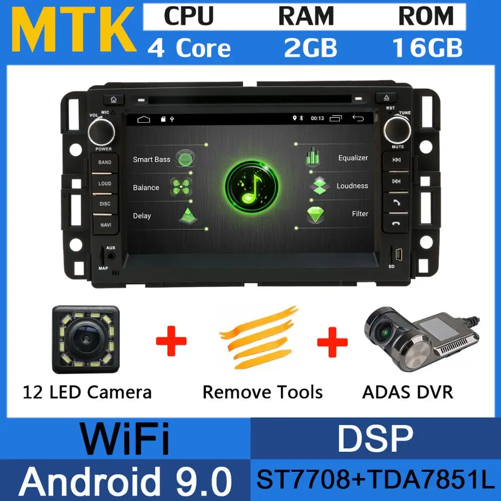 MTK-Adas 5 USB порт Android 9,0 PX6/Восьмиядерный автомобильный DVD для Chevy Chevrolet Cobalt Silverado Suburban Buick Enclave автомобильный Радио gps DSP - Цвет: MTK-Adas