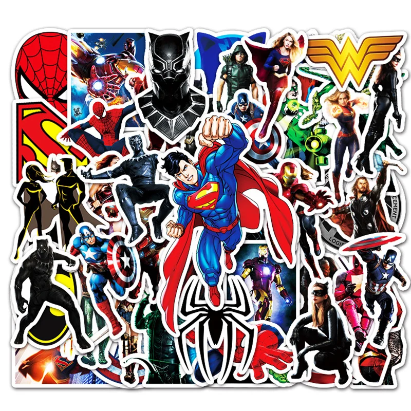 

10/30/50Pcs Marvel Iron Man Super Hero Graffiti Stickers for Helmet Water Cup Luggage Guitar Classic Toy Child Christmas Gift