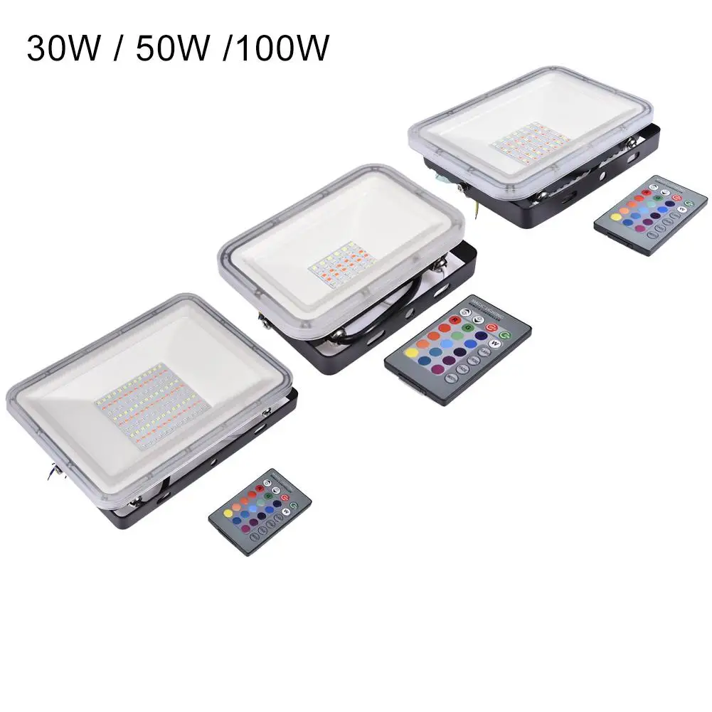 30 Вт 50 Вт 100 Вт 110 В 220 В RGB Светодиодный прожектор COB наружный прожектор IP65 светодиодный Наружный свет