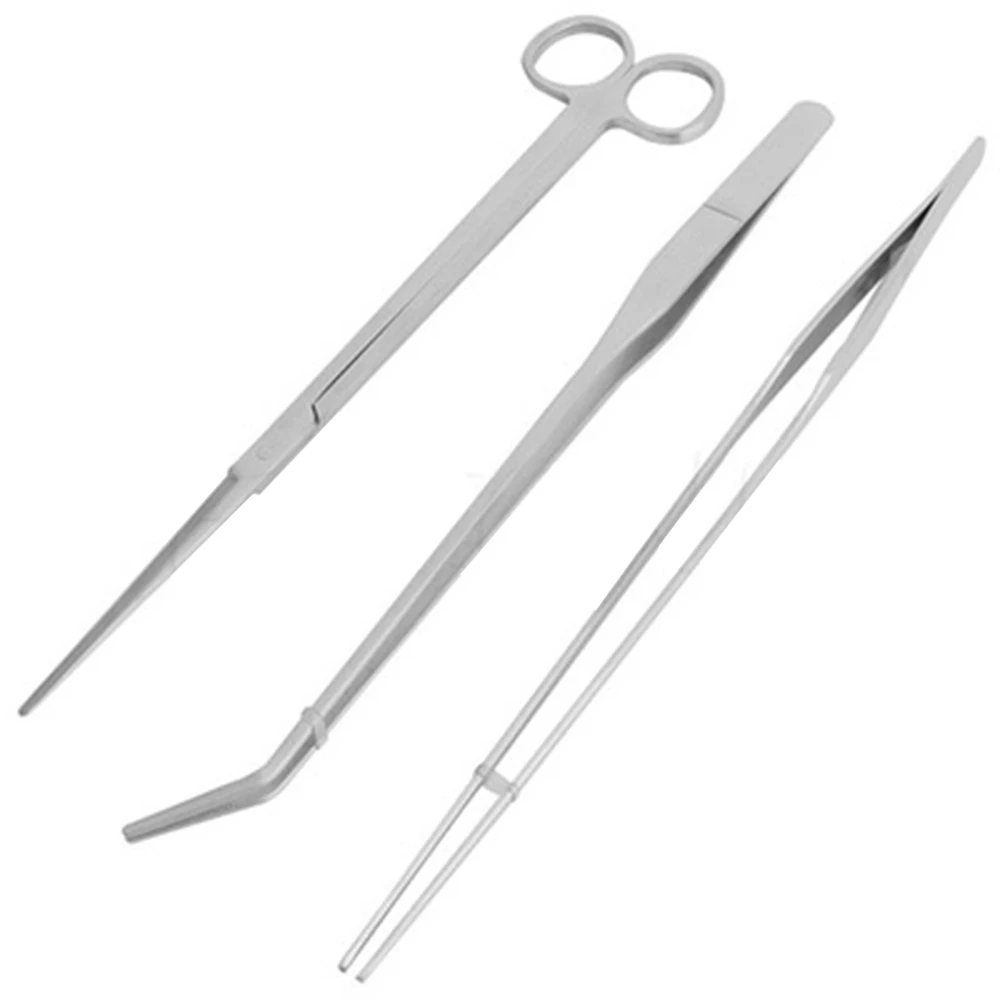 PAPASGIX Fish Tank Aquatics Plant Cleaning Tools Stainless Steel Aquariums Maintenance Kit Tweezers Scissors Cutting Set | Дом и сад