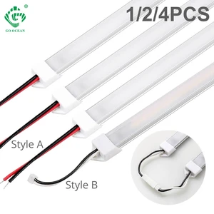220V 30CM 50CM LED Under Cabinet Light SMD2835 Kitchen Closet 4W 7W Rigid Strip Lights Wardrobe Bedroom Night Lamp Bar Hardwired