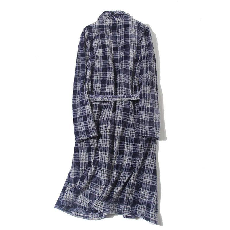 Nightgown For Men Winter Flannel Warm Robe