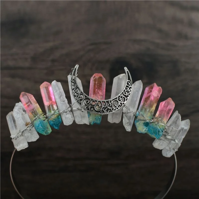 

Handmade Padded Sponge Headband Headwear Luxury Full Colorful Rhinestone Headband for Women