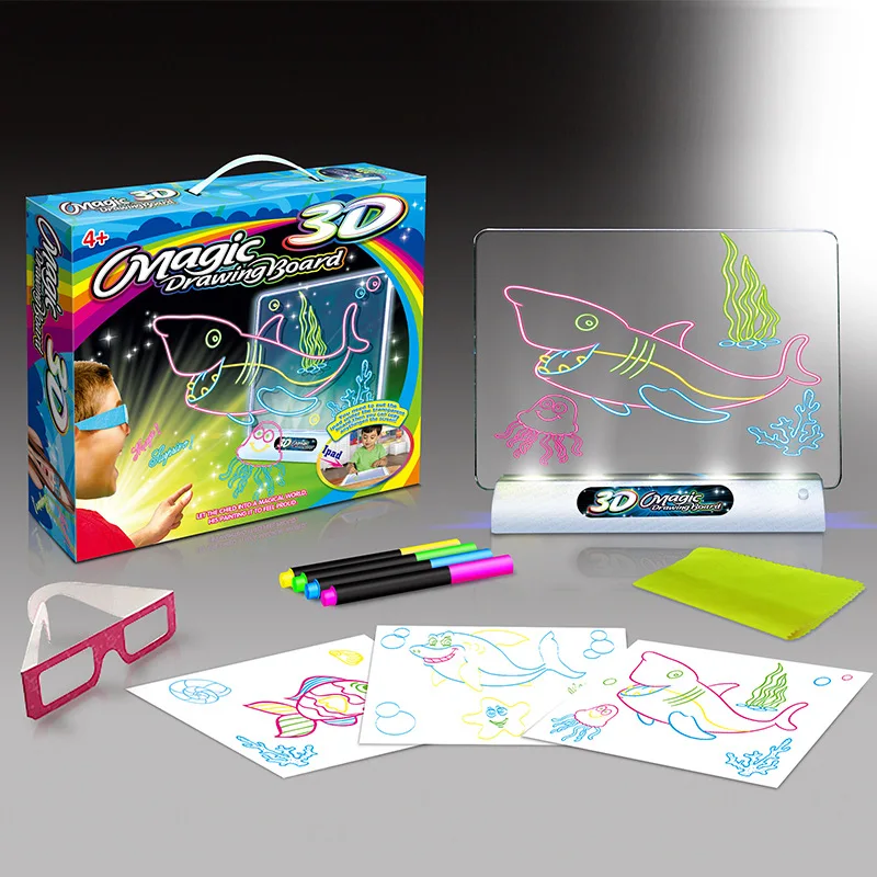 3D доска для рисования с игрушками оригинальная волшебная цветная ручка планшет