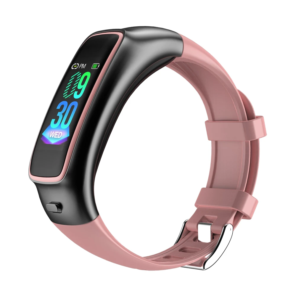TB02 Bluetooth наушники умный браслет 2 в 1 шумоподавление с микрофоном 0,9" пульсометр кровяное давление смарт-браслет музыкальные гарнитуры