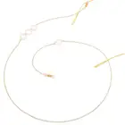 Нескользящая поп металлическая веревка для очков Золотая подвеска очки цепочка