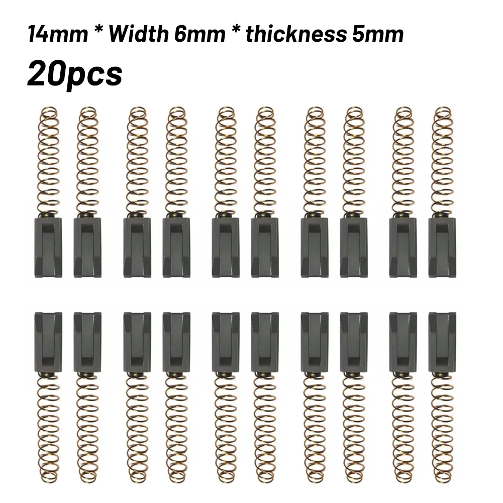 

20pcs Carbon Brush For Triac S/PID Hot Air Welding Gun Plastic Welding Machine Motor 14*6*5mm High Quality Power Tool Repair