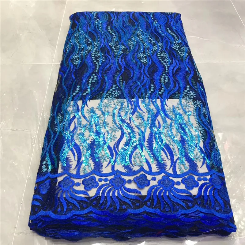 Высококачественная нигерийская кружевная ткань RoyalBlue для свадьбы 2019 свадебная
