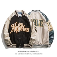 2021 springautumn womens baseball uniform mens embroidery stand up collar jacket couple bomber hiphop street coat