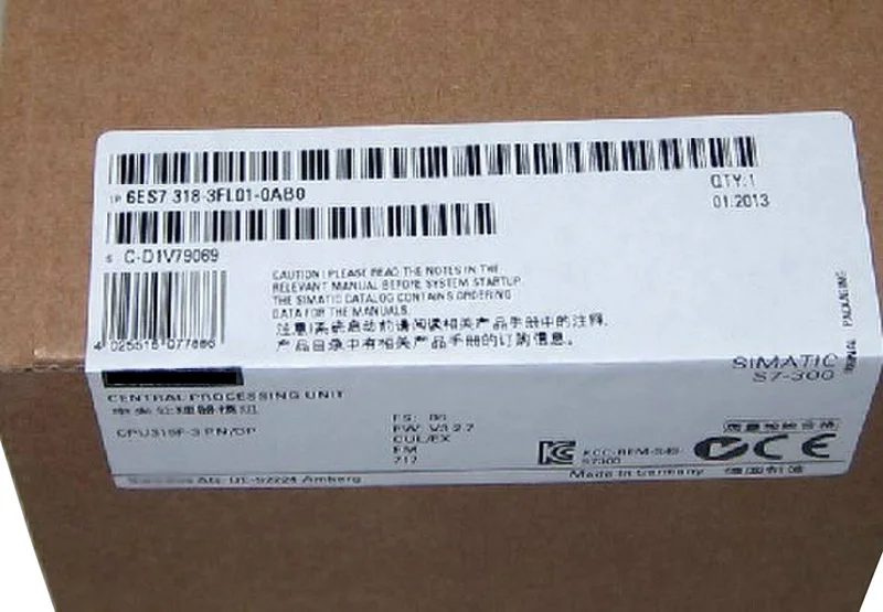 

Warehouse Stock and 1 Year Warranty 6ES7318-3FL01-0AB0 6ES7412-2XK07-0AB0 6ES7307-1KA02-0AA0 6DL1193-6TP00-0BH1