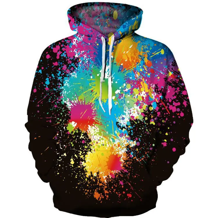 

2021 New Product 3D Digital Printing Couple Hooded Sweater Autumn and Winter Fashion Hot Style Long-sleeved Baseball Uniform