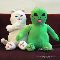 40cm ripndip plush toys lordnermal cat alien stuffed dolls lord nermal cat green et doll toys ripndip pillows