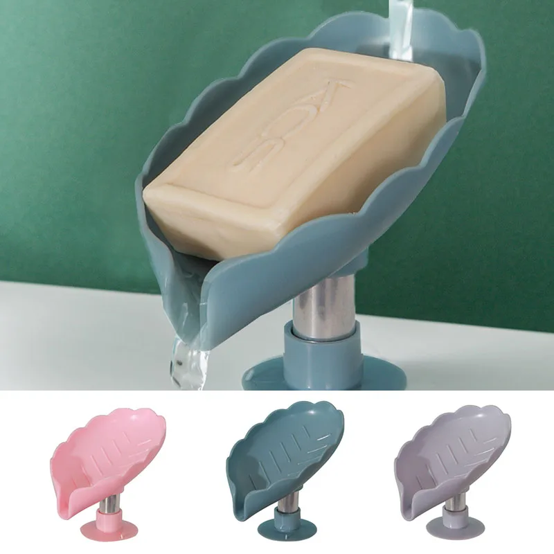 

Креативная полка для слива туалетного мыла, коробка для жира, без перфорации, с листьями лотоса, присоска для стирки, мыльница, гаджет, аксес...