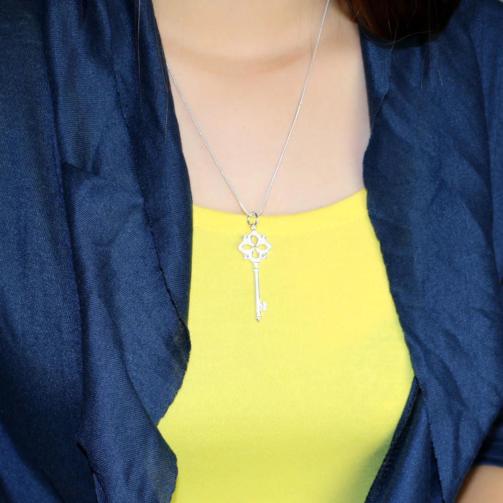 Минималистичное женское ожерелье из стерлингового серебра 925 пробы