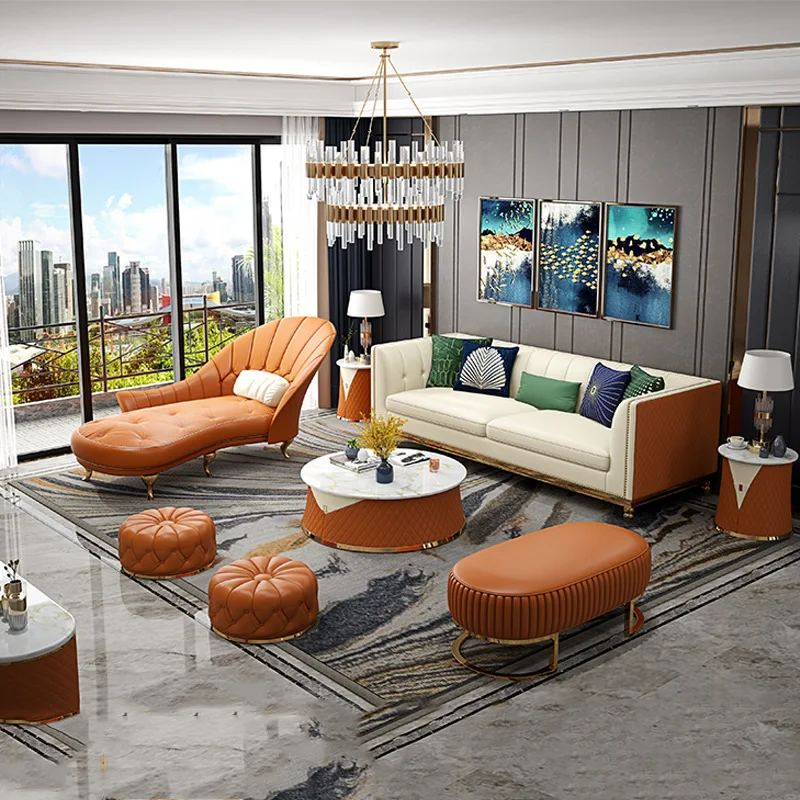 Easyliving 2019 Новый секционный диван из натуральной кожи для дома гостиной легкая