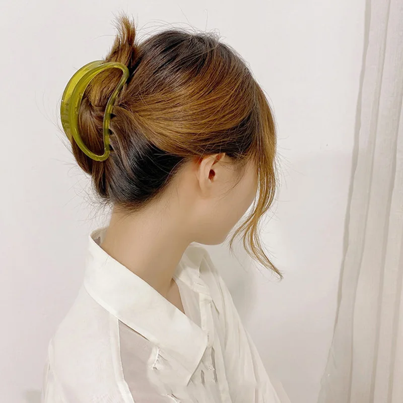 Модные прозрачные шпильки для волос в форме полумесяца |