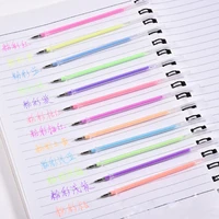 24pc pastel rainbow refill pastel refill color fluorescent neutral refill office school supplies stationery 12 colors optional