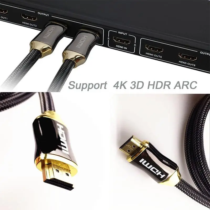 4K 60 Гц HDMI-совместимый кабель высокоскоростной 2 0 позолоченный Соединительный