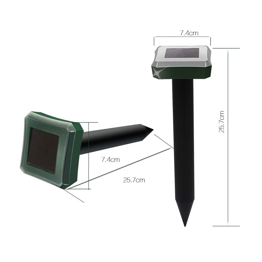 

Garden Solar Power Ultrasonic Mole Snake Mouse Pest Reject Repeller Repellent
