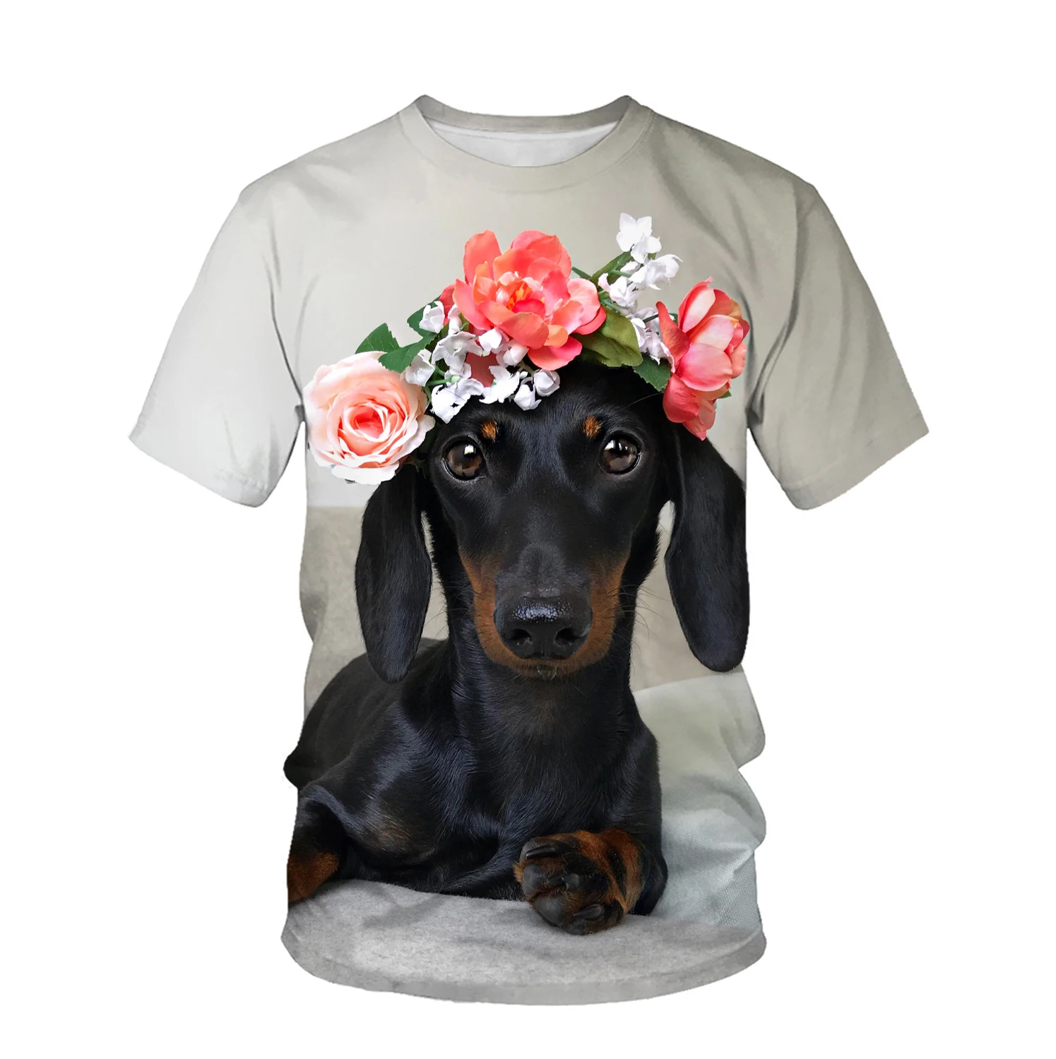 

Футболка мужская с 3D-принтом, модный супермилый Топ в стиле овчарки для мальчиков и девочек, дышащий Свободный Топ, на лето