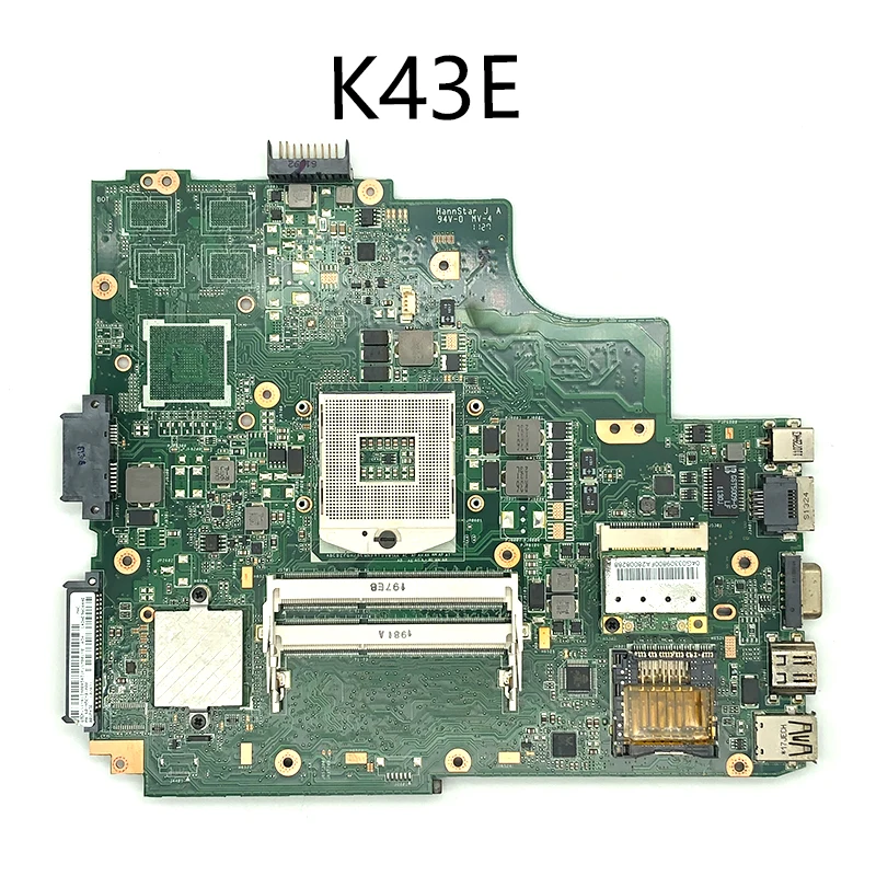 Материнская плата K43E REV: 2 для ASUS A43S X43S K43S A43SD K43SV материнская ноутбука тест на