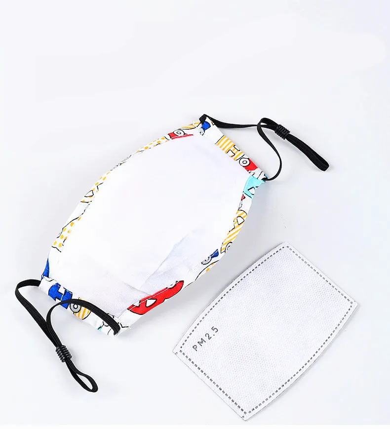От 3 до 12 лет мультяшная маска для детей PM2.5 воздухопроницаемая Пылезащитная лица