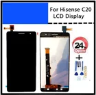 ПКлот Высокое качество 5,0 ''для Hisense C20 ЖК-дисплей экран + кодирующий преобразователь сенсорного экрана в сборе черный белый цвет с лентой