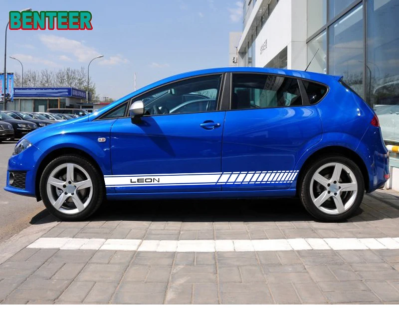 2 шт./лот Автомобильная боковая наклейка полосы наклейки флаг график для seat leon