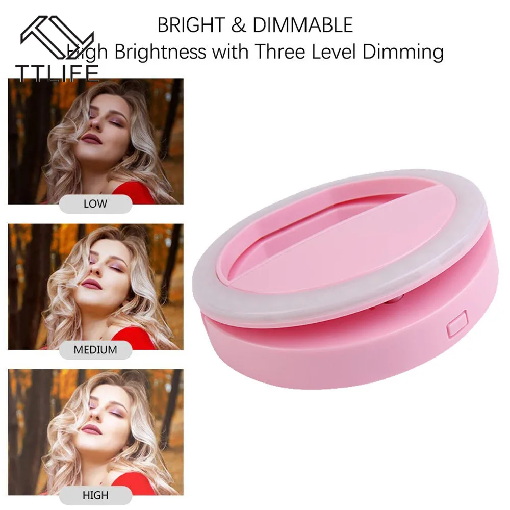 Селфи кольцо мобильный телефон клип светильник объектива лампа Litwod светодиодные