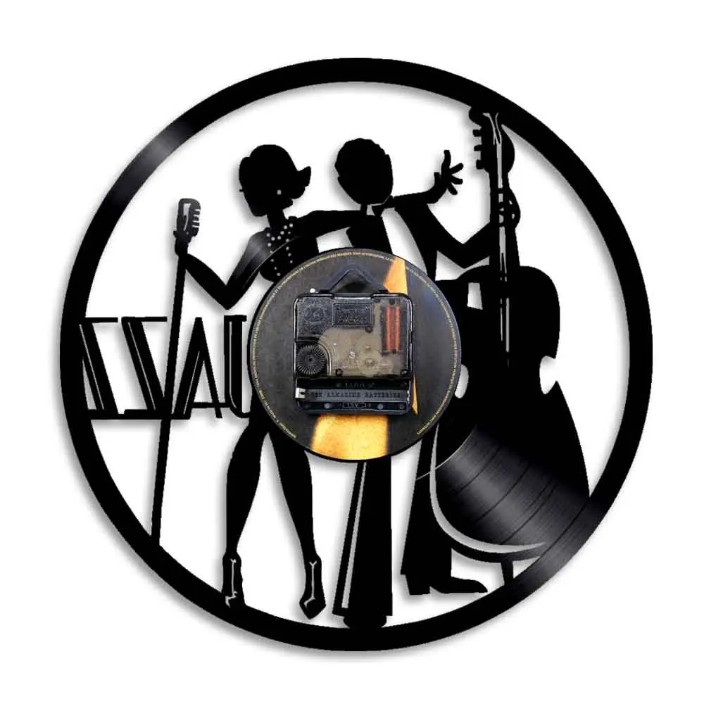 Винтажные настенные часы Jazz Band для выступлений певиц настенное искусство декор
