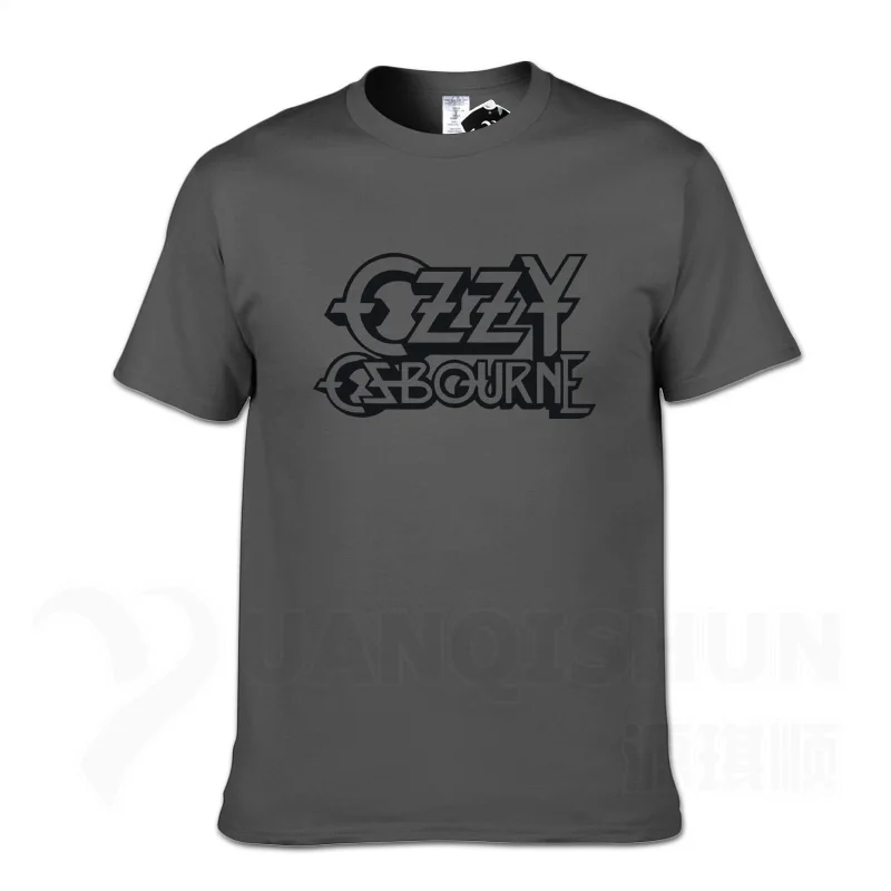 Charcoal gray 2 Новинка, Ozzy osborn, летние футболки, 16 цветов, мужские брендовые хип-хоп футболки с коротким рукавом, на заказ, с принтом Ozzy, панк-рок, футболки, Топ - Цвет: Charcoal gray 2