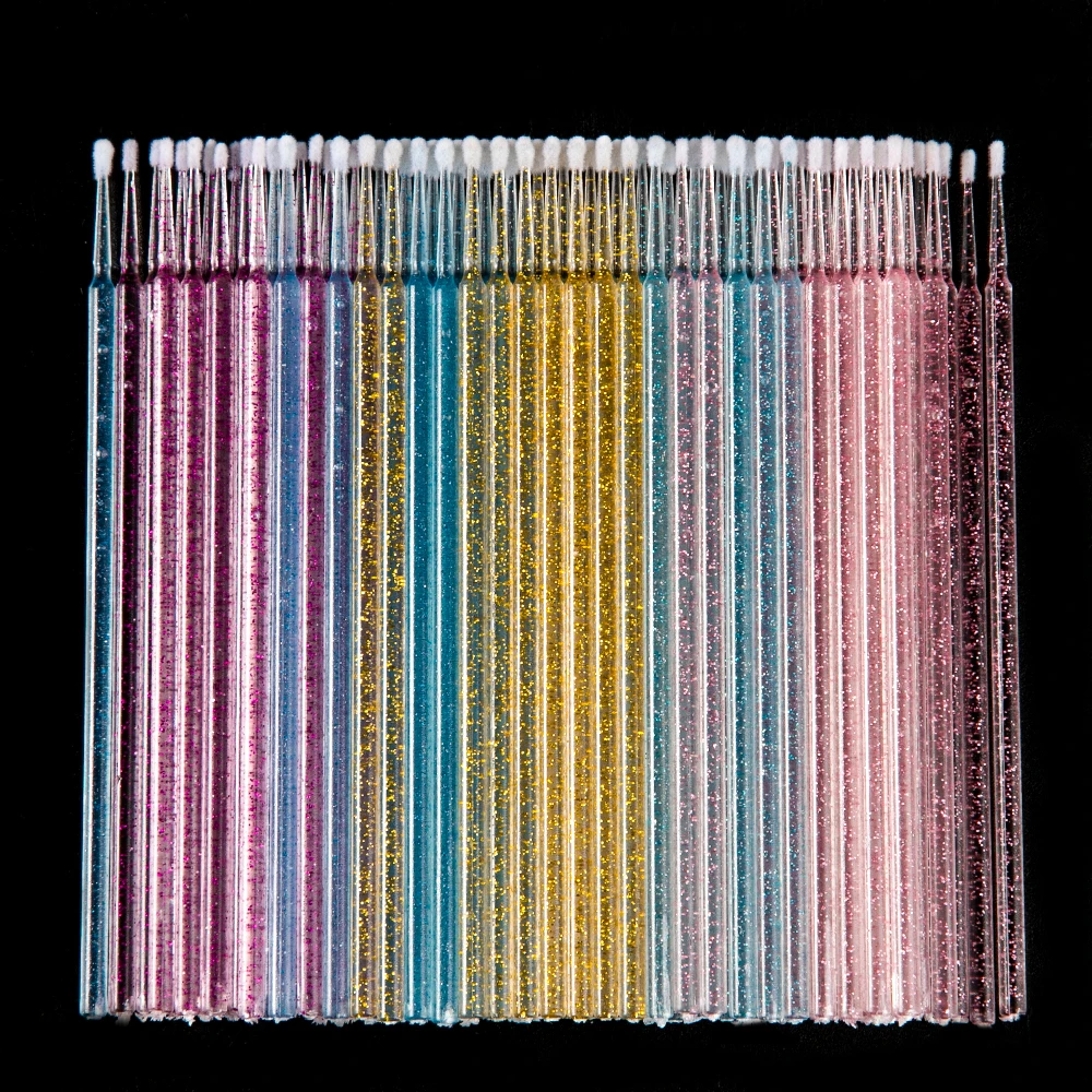 100 искусственные Кристальные одноразовые микрощетки фотощетка для удаления