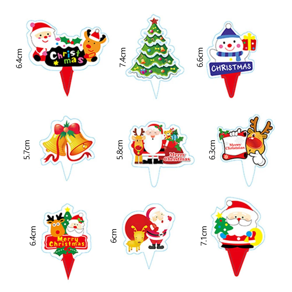 Рождественские открытки для выпечки торта капкейков подключаемые украшения